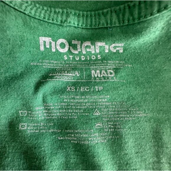Minecraft Kids T-Shirts Mojang Studios Official Product Size XS Green 2-Pack - Picture 5 of 9
